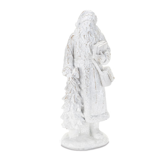 Melrose International Glittered Santa Figurine (Set of 2)