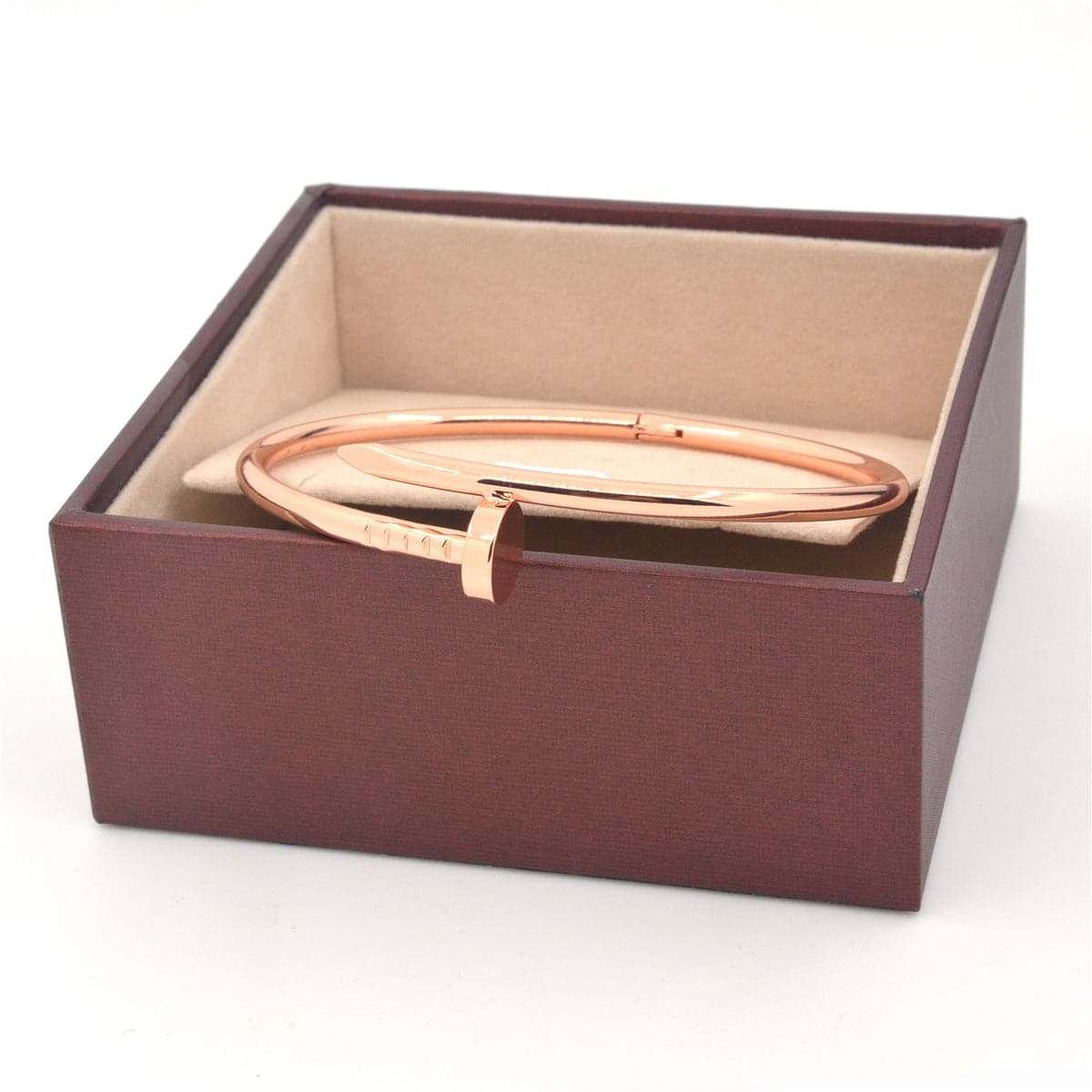 Rose Goldtone Screw Bangle