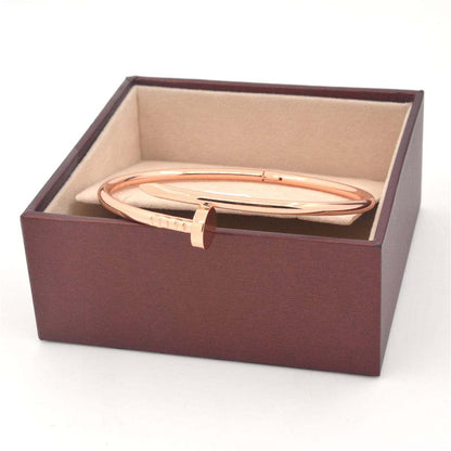 Rose Goldtone Screw Bangle