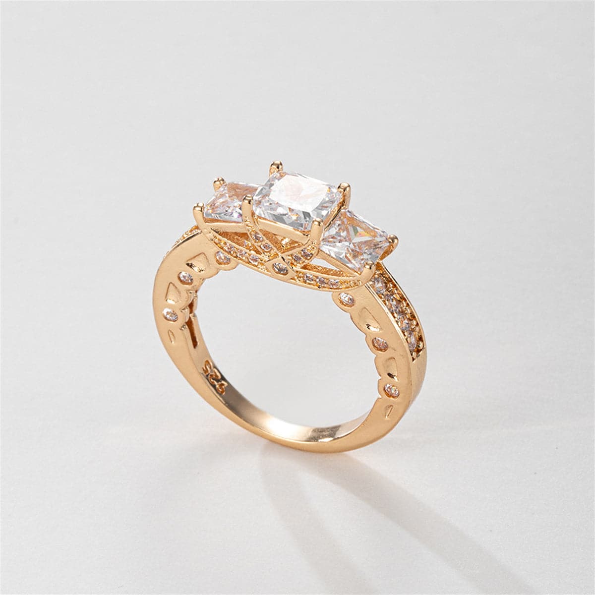 Crystal & Cubic Zirconia Princess-Cut Band Ring-1