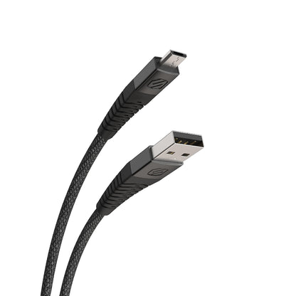 Scosche Hdmab4-Sp Strikeline Heavy Duty Usb-A to Micro Usb Charge & Sync Android Cable for Samsung Galaxy S7/S7 Edge, S6/S6 Edge, S5, S4, Kindle, Mp3 and More, 4-Ft, Black