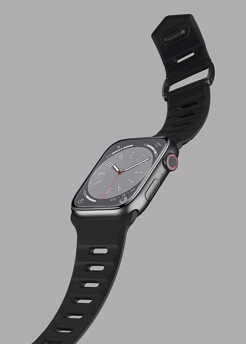 Itskins - Hybrid R Silicone Watch Band for Apple Watch 8 / 7 (41mm) - Black