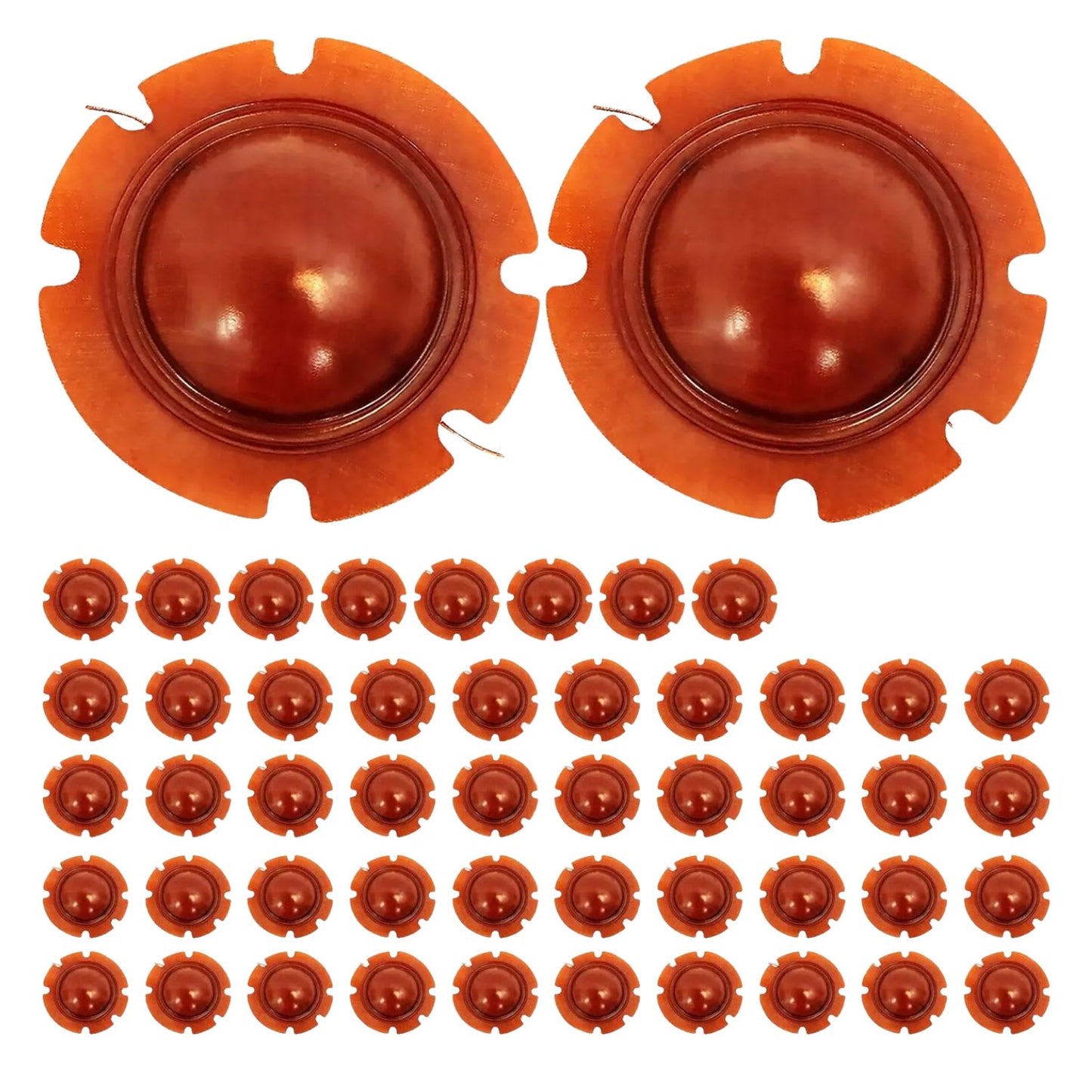 5 Core Replacement Diaphragm 50Pc Titanium Universal 2" Phenolic Compression Driver Horn Voice Coil - DP1 50PCS - Red