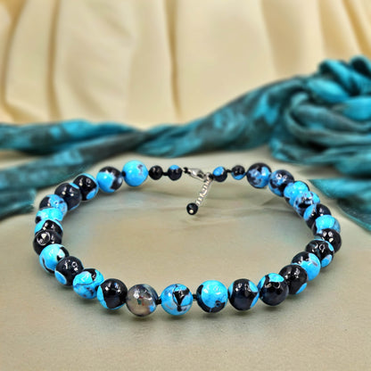 Black and blue-