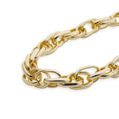 Goldtone Interlocked Chain Choker Necklace