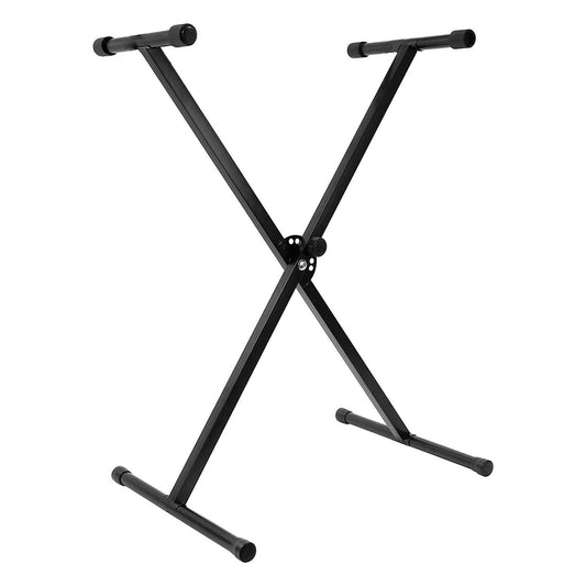 5 Core Keyboard Stand Single X Style Adjustable Digital Electric Piano Riser Durable & Sturdy Music Synthesizer Holder Stands for 61 76 88 Keys - KS 1X - Black
