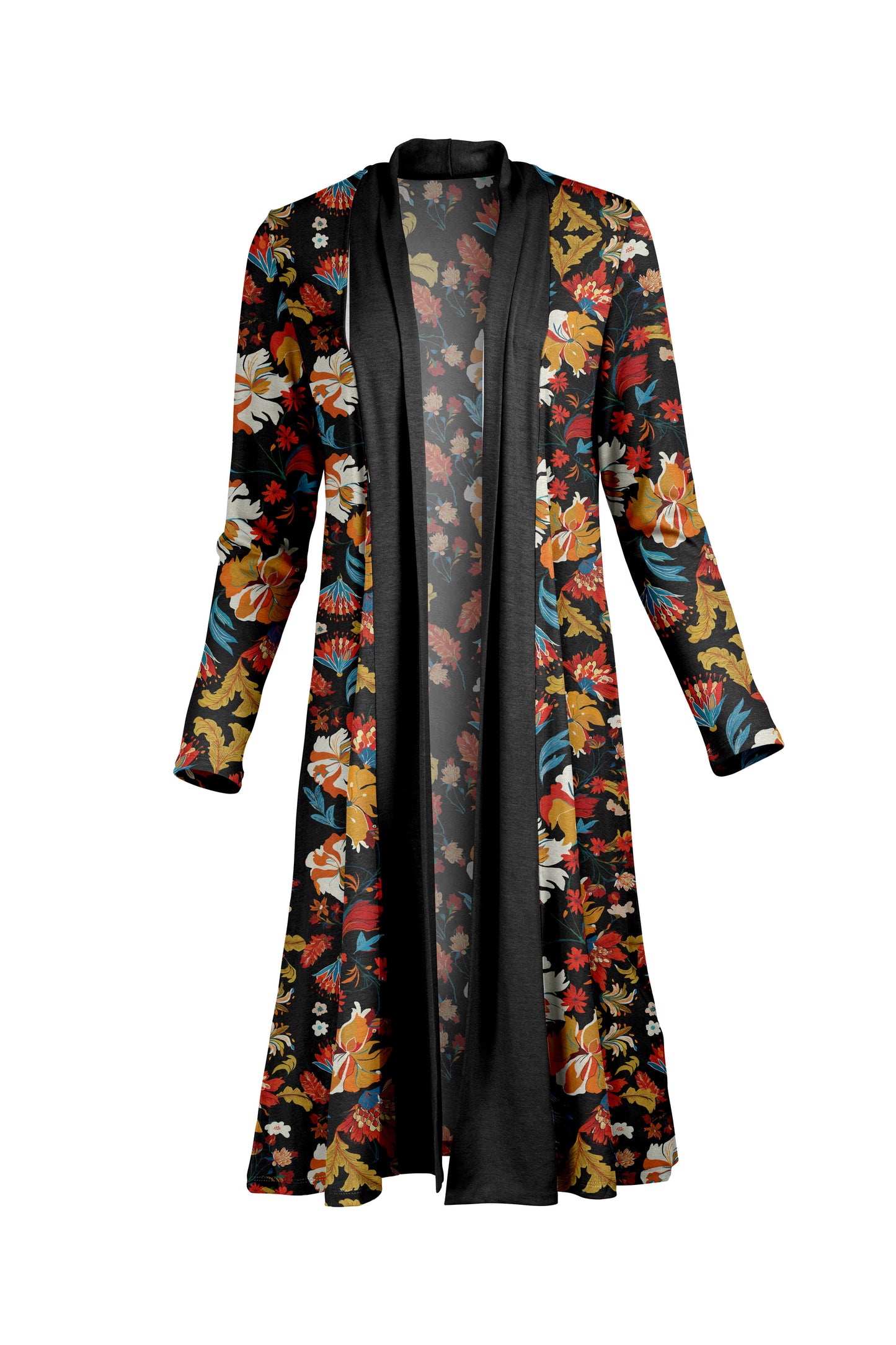 Green Navy Floral Border-