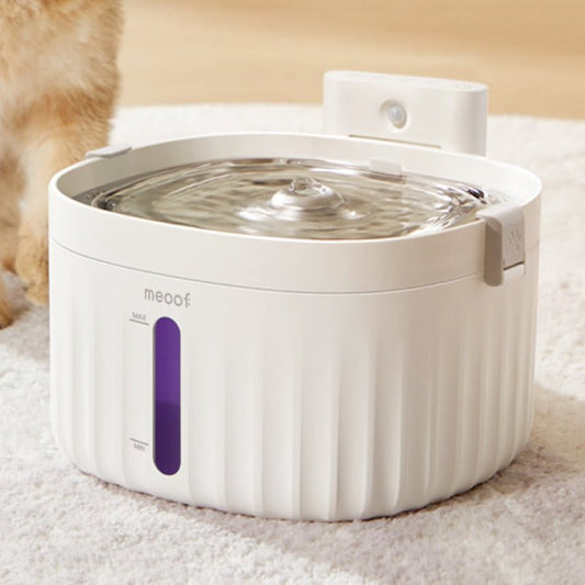 Meoof Wireless Smart Sensor Pet Water Fountain with Ceramic Plate
