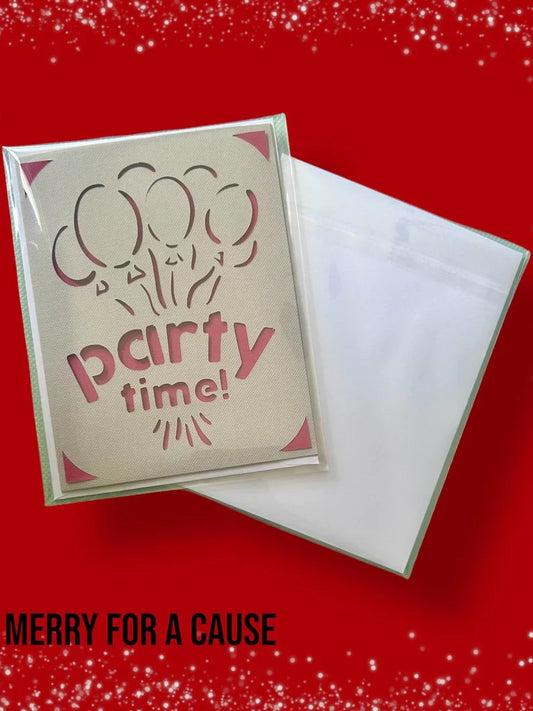 Party Time Handmade Greeting Card