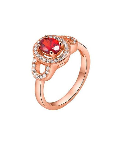 Cubic Zirconia & Silvertone Swan Bypass Ring