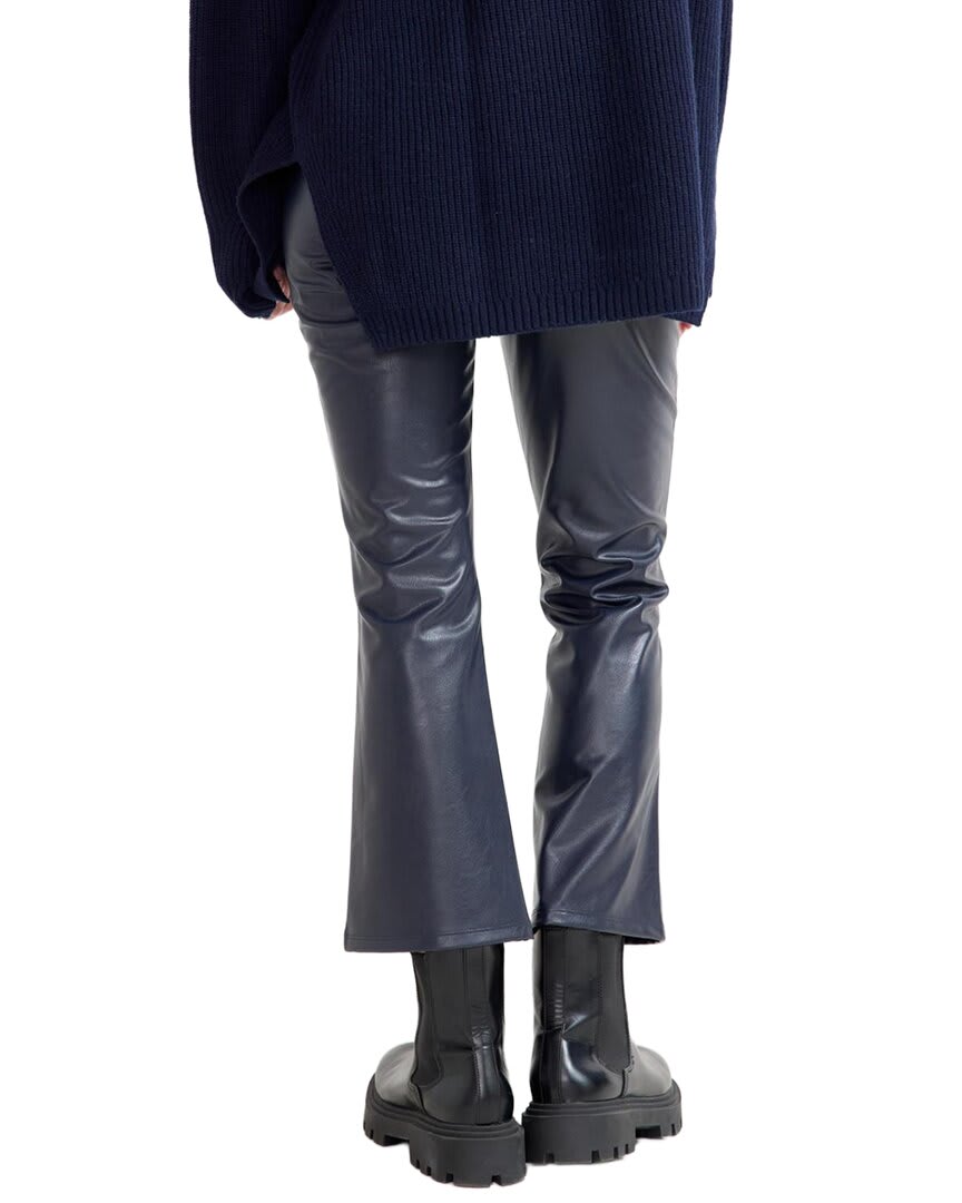 Hatch the Vegan Stretch Leather Crop Flare Pant