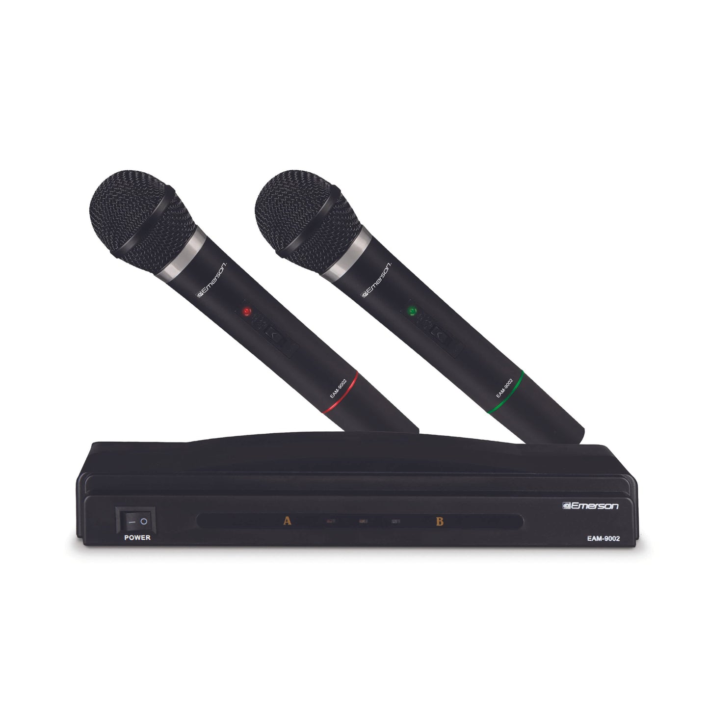 Emerson Professional Dual Microphone Kit with Wireless Transmitter - Black