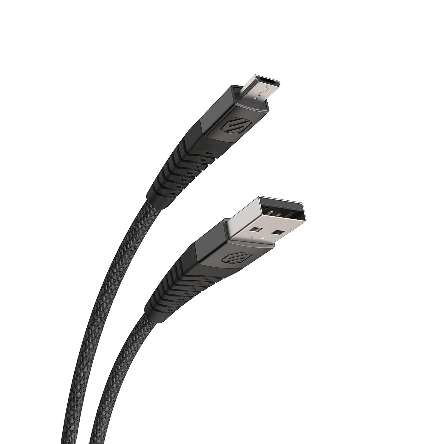 Scosche Hdmab4-Sp Strikeline Heavy Duty Usb-A to Micro Usb Charge & Sync Android Cable for Samsung Galaxy S7/S7 Edge, S6/S6 Edge, S5, S4, Kindle, Mp3 and More, 4-Ft, Black