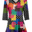 Black and Multicolor Geometric Print