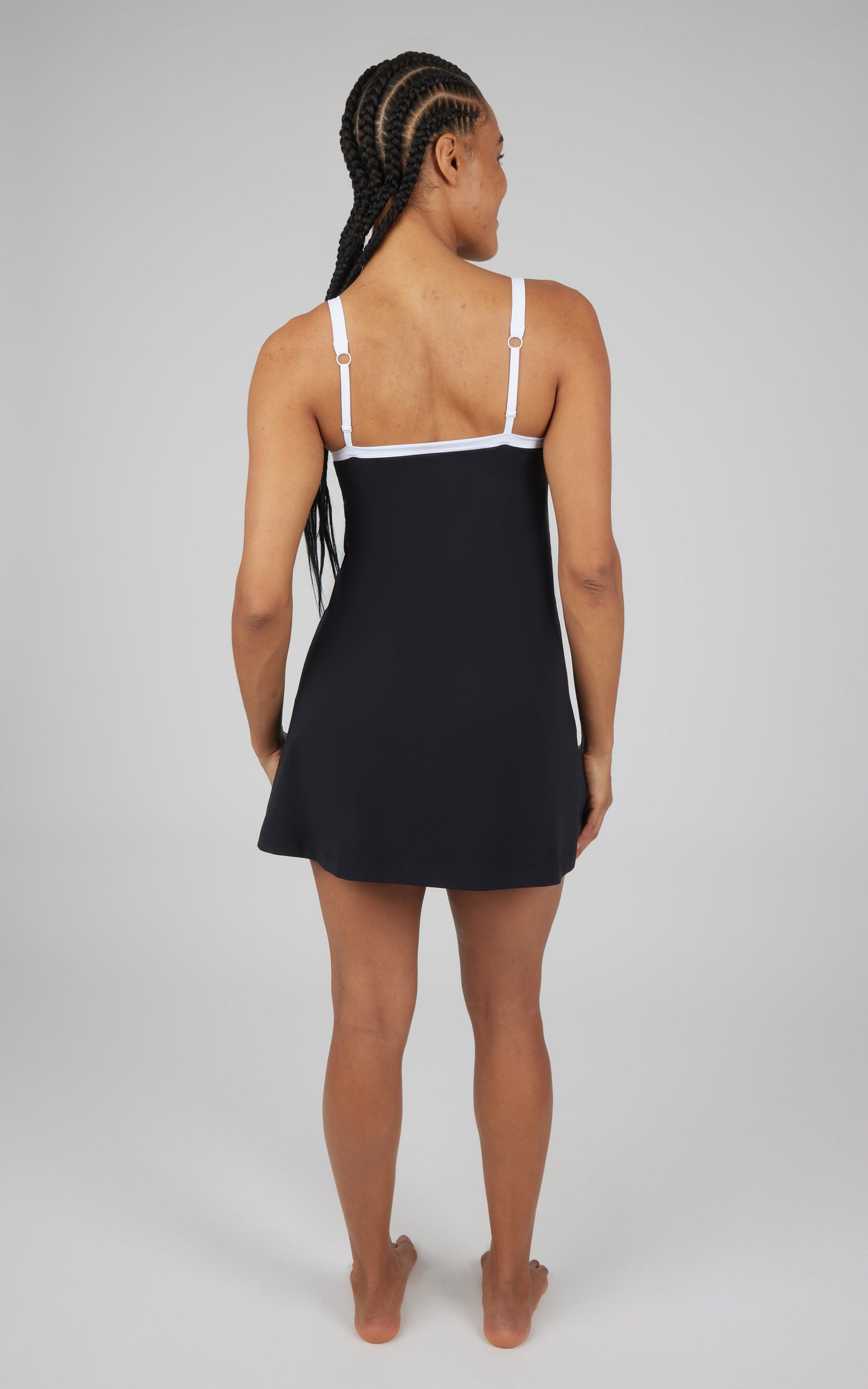 Nude Tech Square Neck Dress