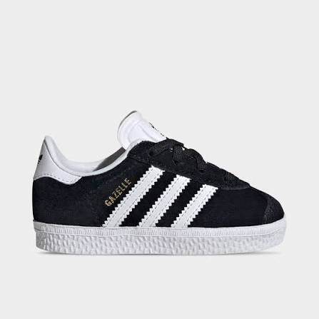adidas Originals Gazelle I Infants' Sneakers — Black/White Suede