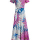 Blue & Magenta Palm Floral