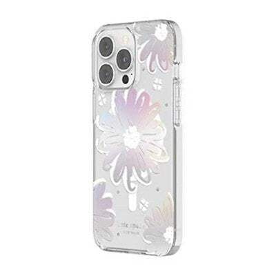 Kate Spade New York Protective Hardshell Case for Magsafe for Iphone 13 Pro - Daisy Iridescent Foil