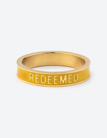 Elevated Faith Yellow Enamel Redeemed Ring