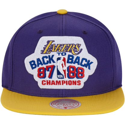 Mitchell & Ness Men's NBA La Lakers Lakers B2B Snapback Lakers