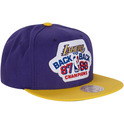 Mitchell & Ness Men's NBA La Lakers Lakers B2B Snapback Lakers