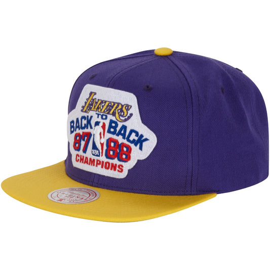 Mitchell & Ness Men's NBA La Lakers Lakers B2B Snapback Lakers