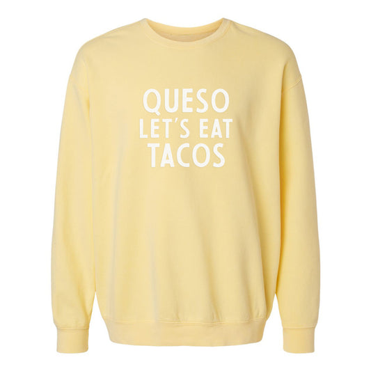 Frankie Jean Queso Let's Eat Tacos Washed Sweatshirt