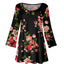 Coral and Black Floral