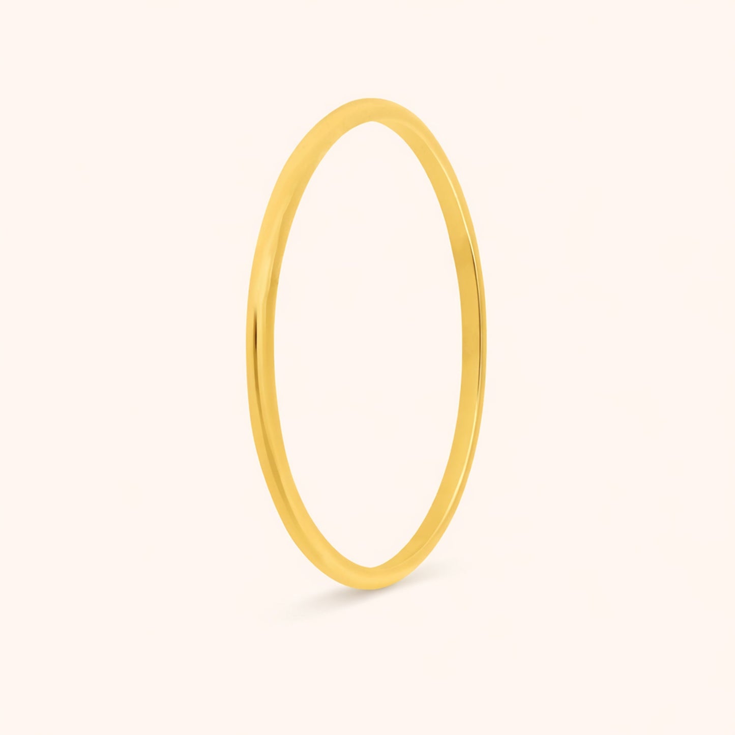 14k Gold Thin Wedding Band Ring