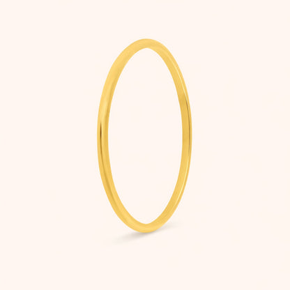 14k Gold Thin Wedding Band Ring