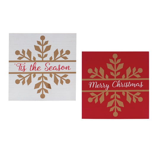 Melrose International Snowflake Sentiment Sign (Set of 6)