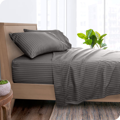 Pinstripe - Grey/White-
