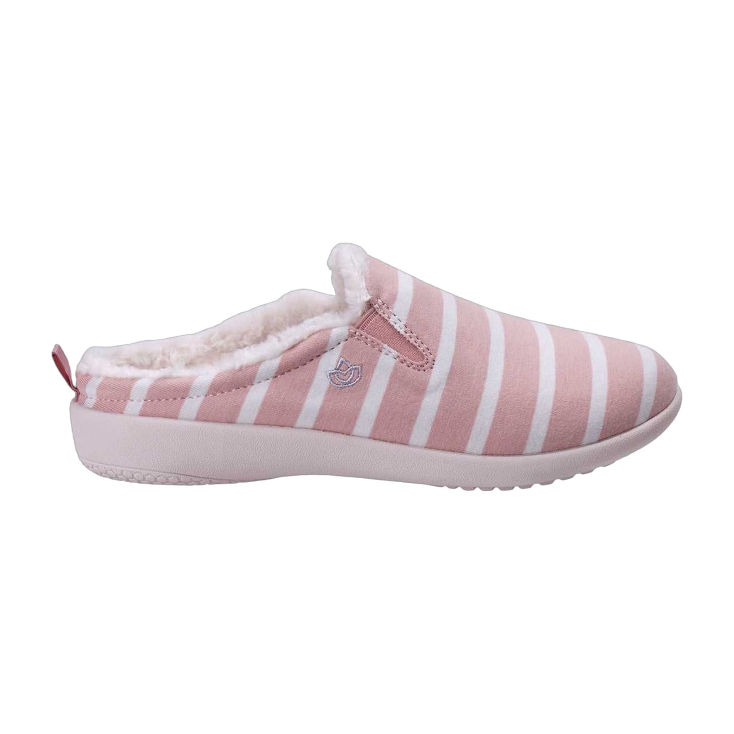 Spenco Dundee Grey/ White Stripe Women's Slippers
