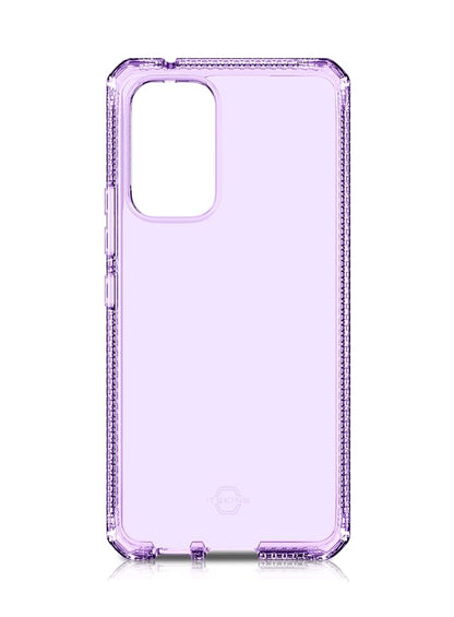 Itskins Spectrum // Clear Protective Phone Case Compatible with Samsung Galaxy A53 5g (Usa Ver), Slim Hybrid Case, Anti-Yellowing, and Heavy Duty Shockproof Cover, Military Phone Case - Light Purple