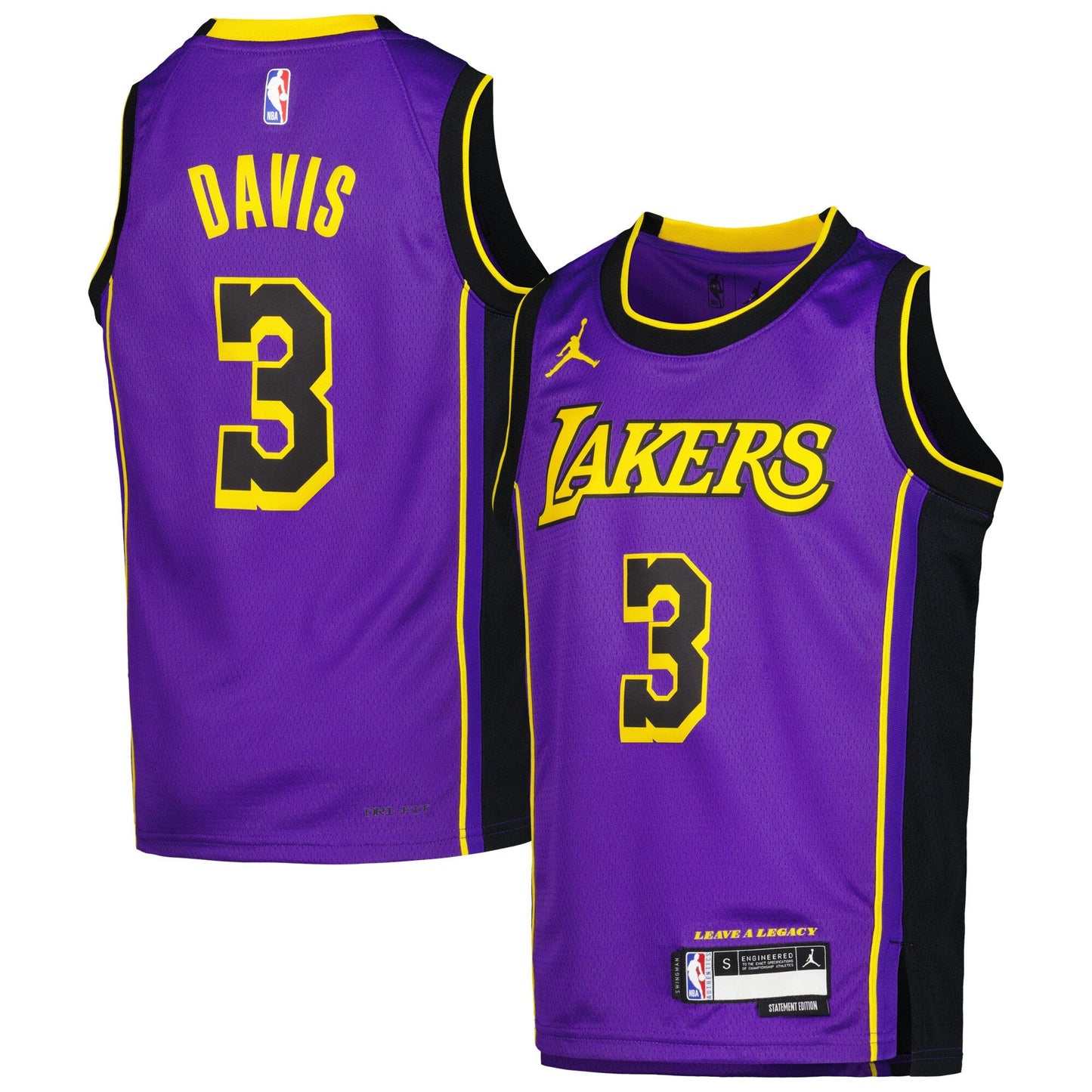 Air Jordan Youth NBA Anthony Davis Purple La Lakers Swingman Statement Jersey Jerseys