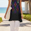 Black Multicolor Diamond Print