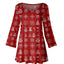 Red Holiday Reindeer Fair Isle Print