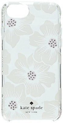 Incipio Apple Iphone 6/6s/7/8 Kate Spade Hard-Shell Case - Hollyhock Floral (Clear/Cream with Gems)