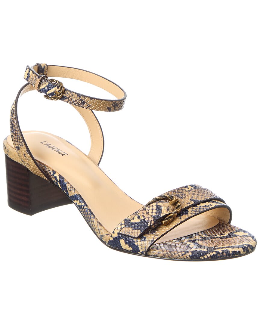 NATURAL SNAKE EMBOSSED LEATHER-