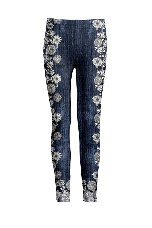 Blue and White Floral-