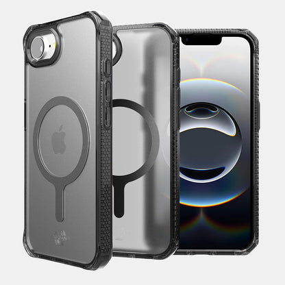 Itskins Hybrid R // Vapor Magnetic Matte Protective Phone Case for Iphone 17e / 16e, Compatible with Magsafe, Slim Military Shockproof Phone Case, Slim Hybrid Cover - Smoke