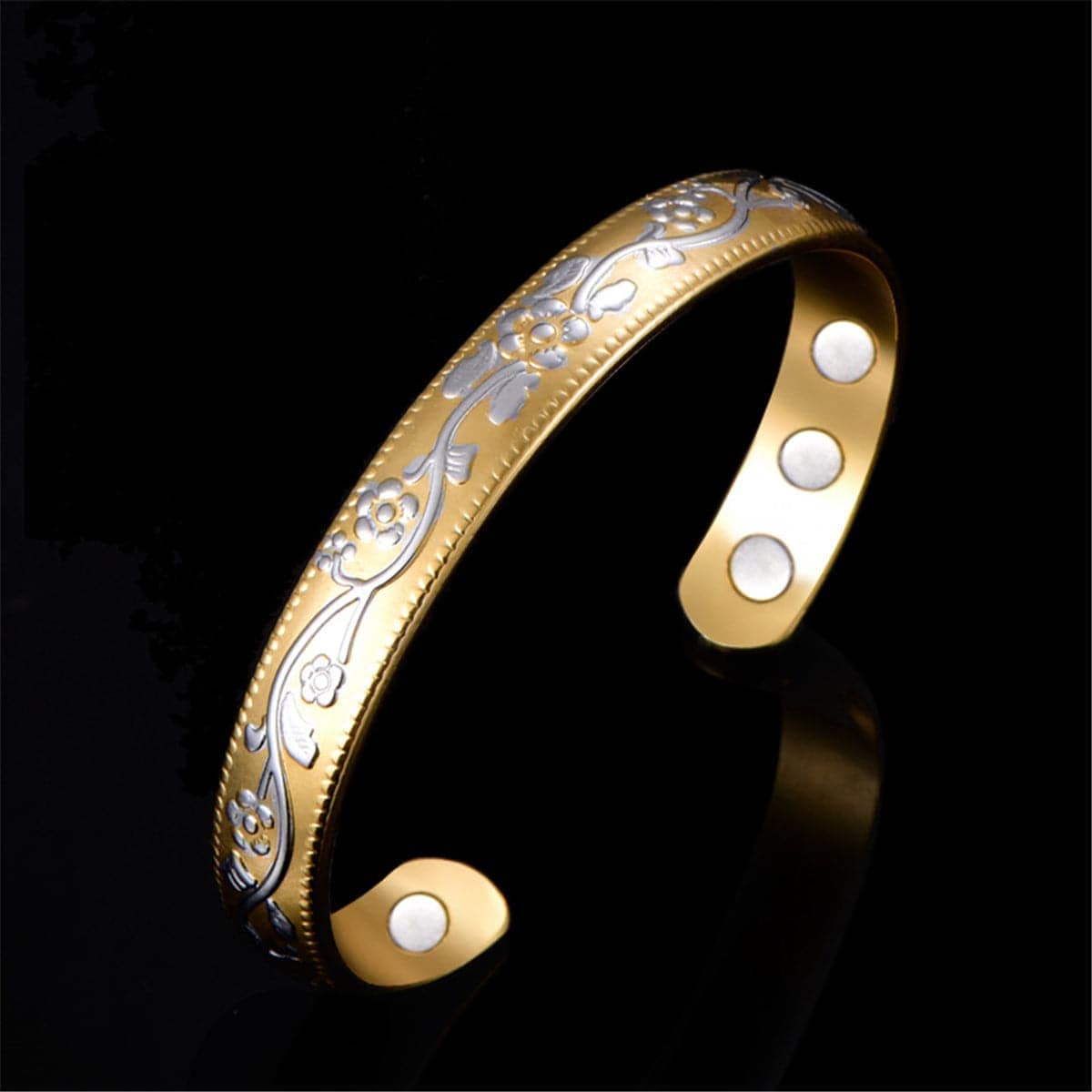 Two-Tone Floral Cuff