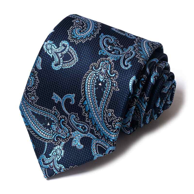 Midnight Blue with Aqua Paisley-