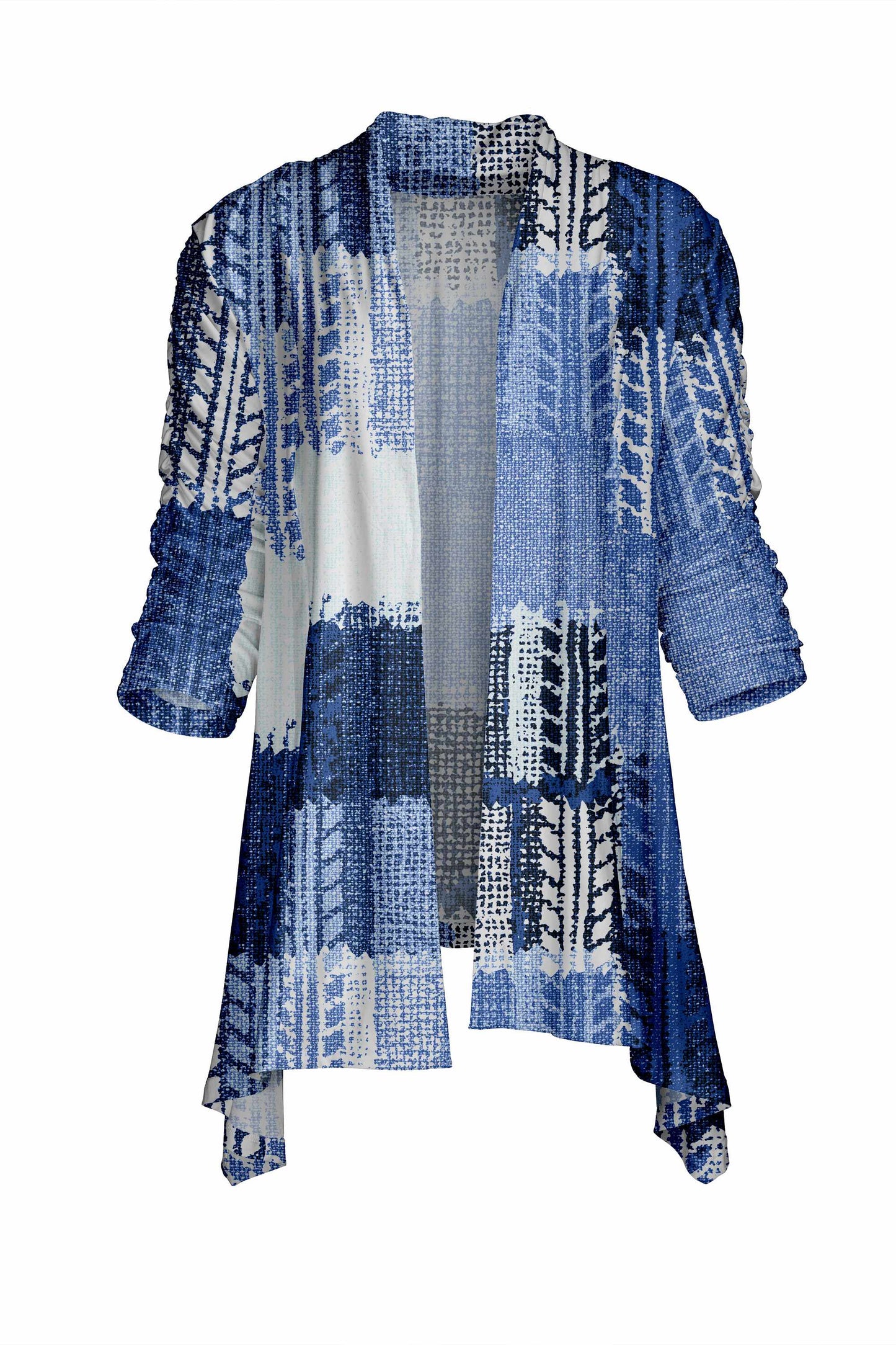 Blue White Patchwork Stripe-