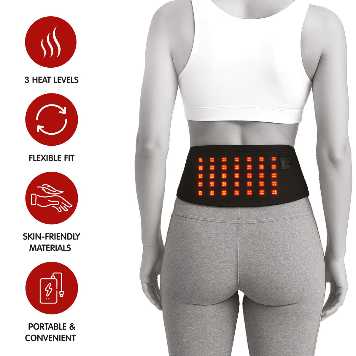 Pursonic Red Light Therapy Back Wrap – Comfort & Recovery for Lower Ba ...