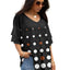 Black White Polka Dot Print