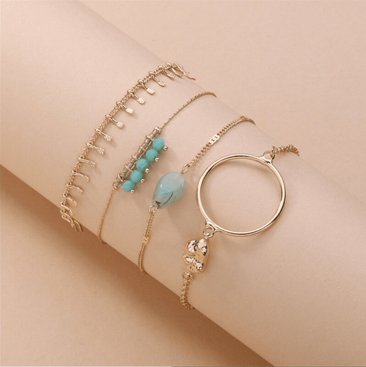 Teal / Gold-