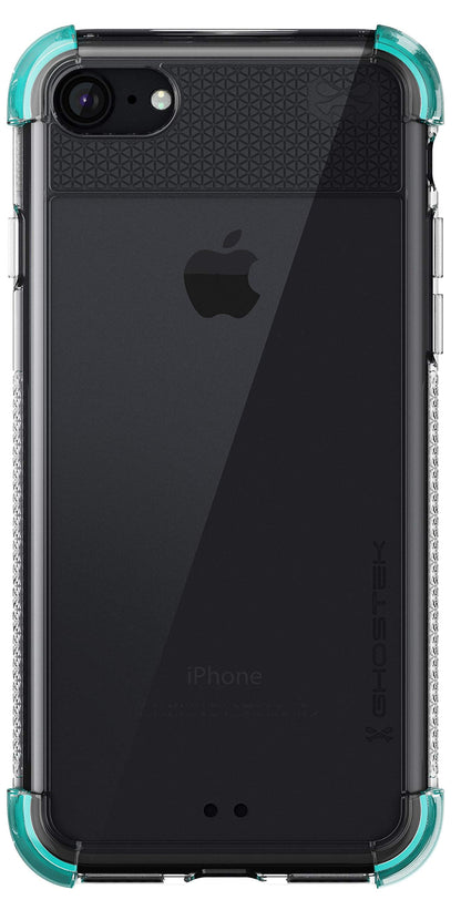 Ghostek Covert Clear Silicone Iphone Se (2020) / Iphone 8 / Iphone 7 Case with Grip Sides and Drop Protection (Teal)