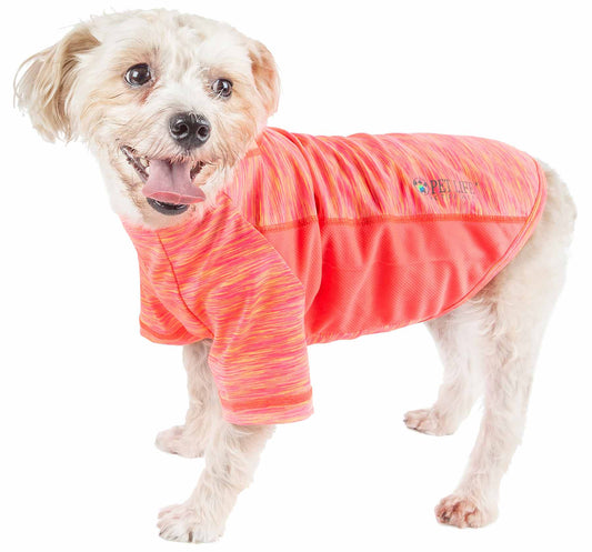 Neon Orange Heather With Pink-