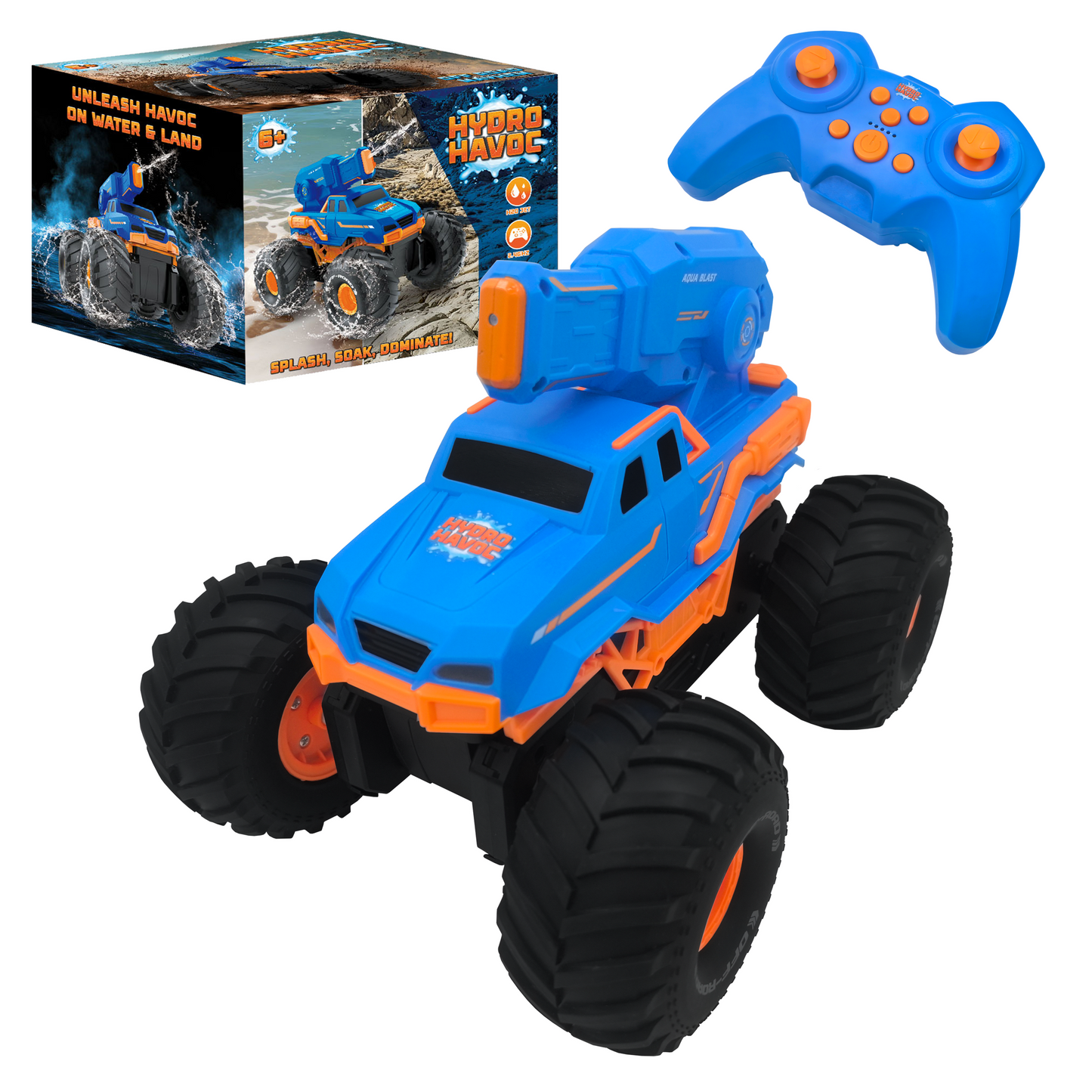 Blue car and blue remote-
